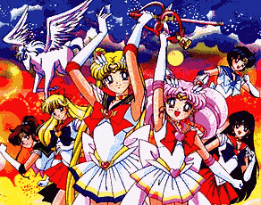 Sailor Scouts and Pegasus